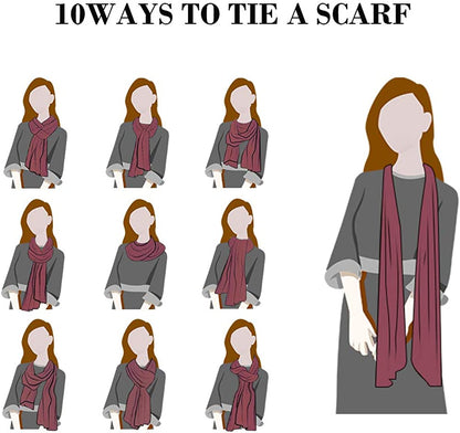 FORTREE Cashmere Feel Scarf - Lightweight Scarfs for Women, Large Soft 2 Tone Shawls and Wraps (10 Colors Available) Apparel & Accessories > Clothing Accessories > Scarves & Shawls FORTREE   