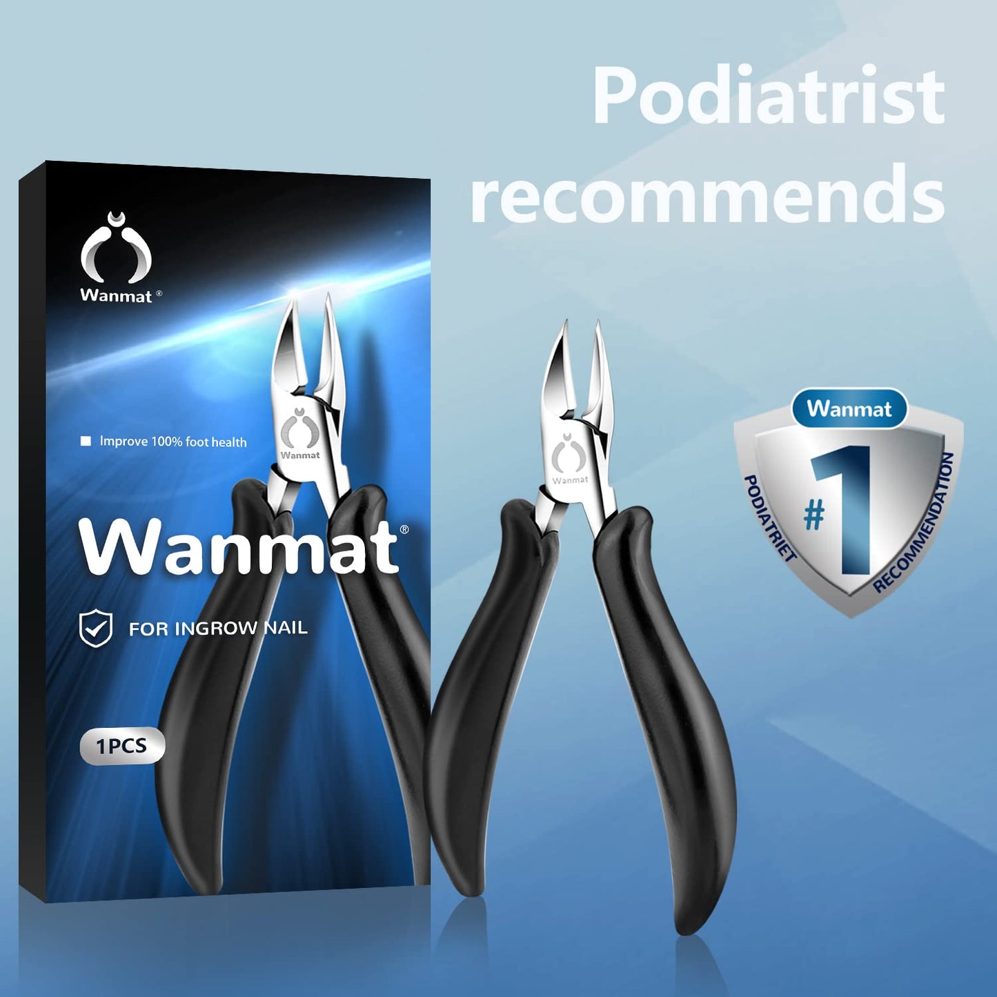 Wanmat Toenail Clippers for Thick Nails,Nail Clippers for Seniors Toe Nail Clippers Adult Long Handle Safety Ingrown Toenail Tool Fingernail Clippers Health & Beauty > Personal Care > Cosmetics > Cosmetic Tools > Nail Tools Wanmat   