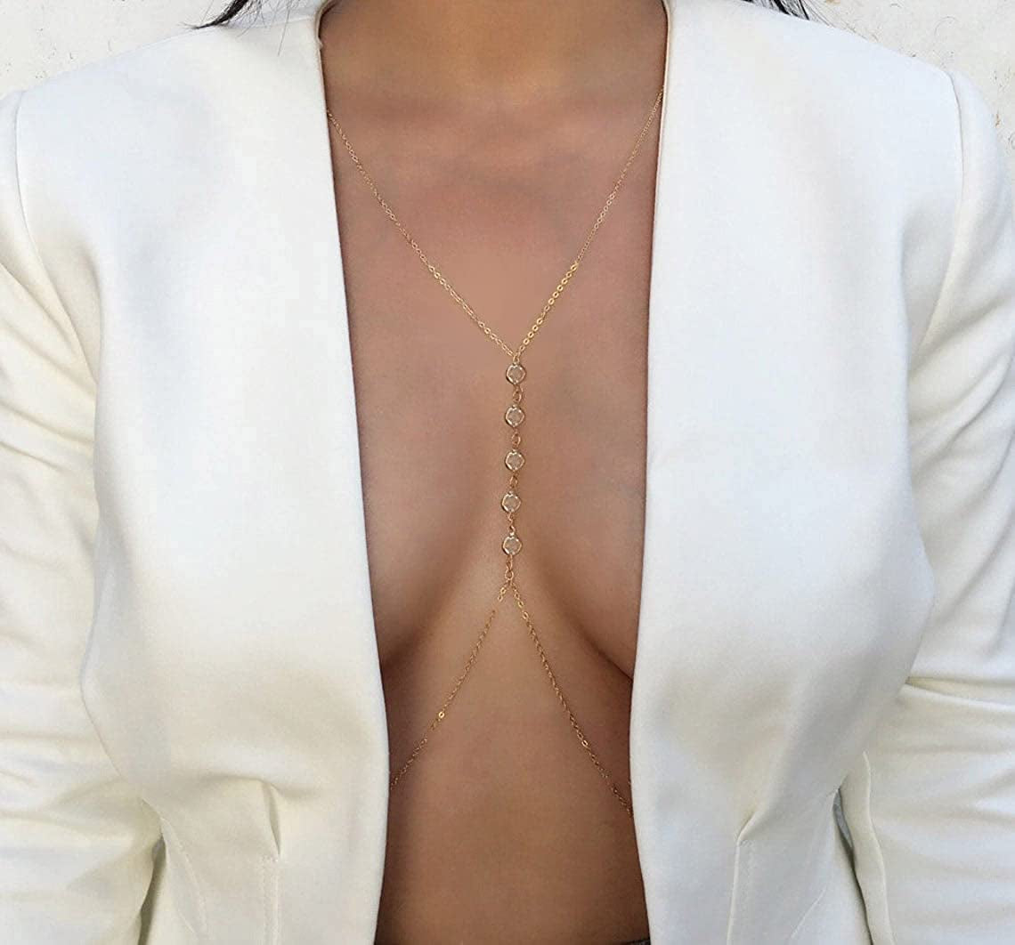 Gold Body Chain for Women, Sexy Simple Bikini Body Chain Apparel & Accessories > Jewelry > Body Jewelry ShinShang   