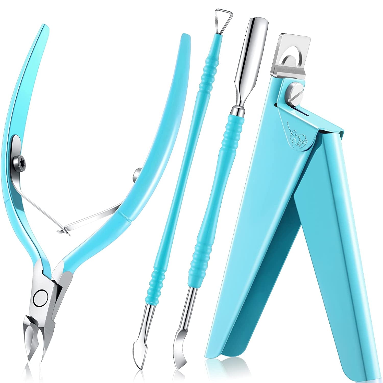 Nail Clippers for Acrylic Nails, Acrylic Nail Clipper, Nail Cutter, False Nail Tips Clipper Set, Stainless Steel Rainbow Color Nail Manicure Set for Salon Home Nail Art (Rainbow Color) Health & Beauty > Personal Care > Cosmetics > Cosmetic Tools > Nail Tools Mudder Green  