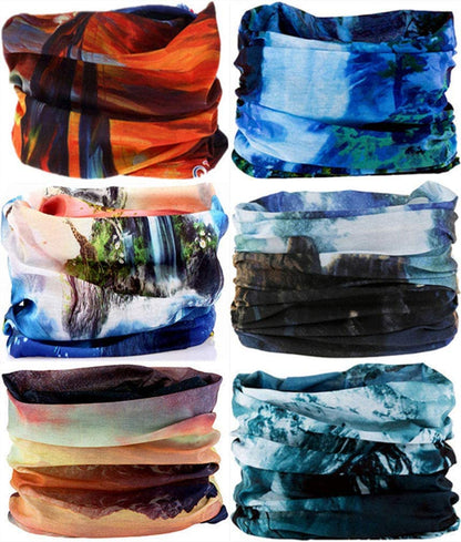 VANCROWN Headband Neck Gaiter Head Wrap Headwear Face Mask Magic Scarf Bandana for Men and Women Apparel & Accessories > Clothing Accessories > Headwear VANCROWN 6PCS.Ocean  