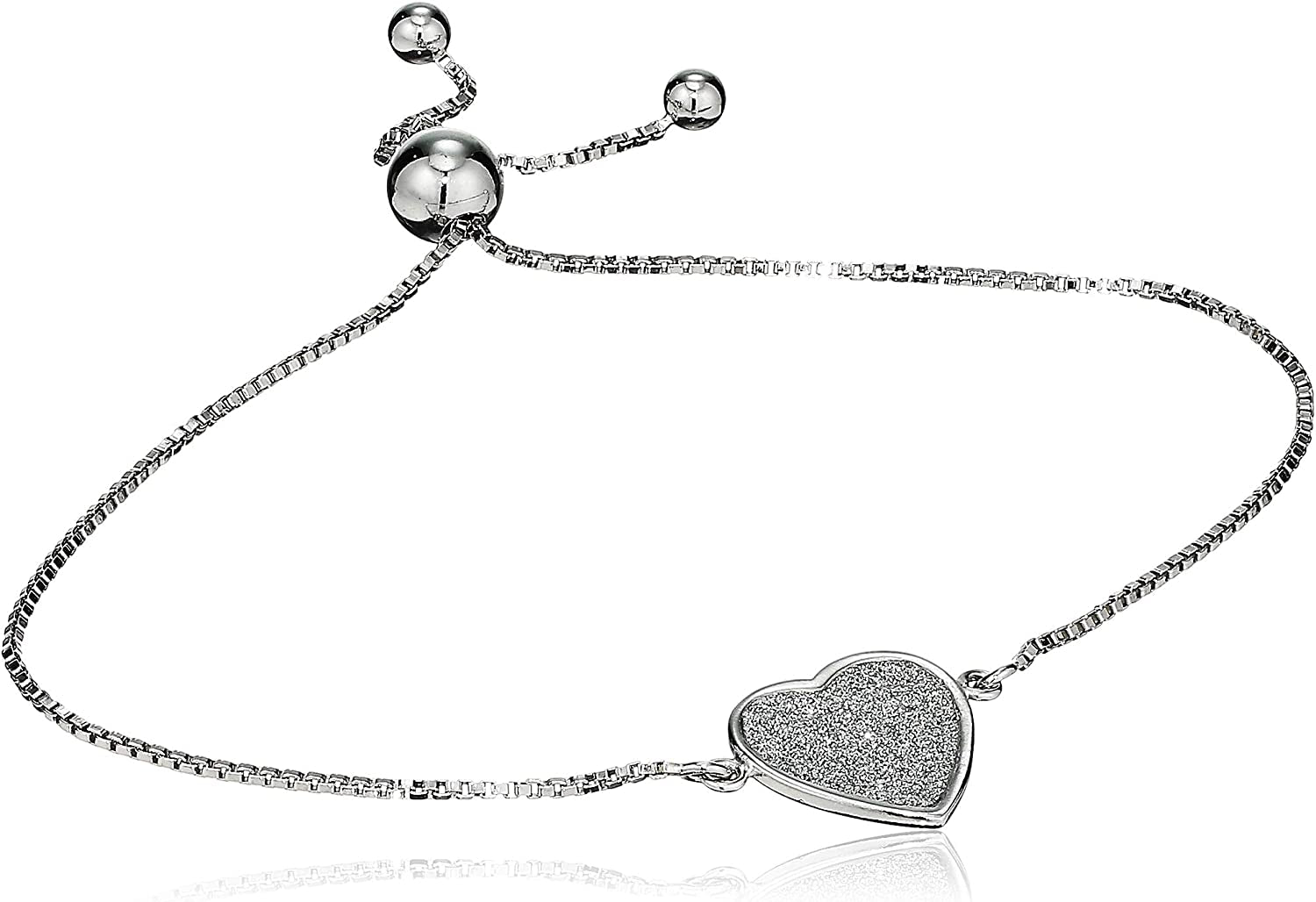 Collection Sterling Silver Bracelet Apparel & Accessories > Jewelry > Bracelets KYLIE MAX Heart Friendship Bracelet  
