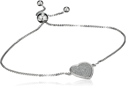 Collection Sterling Silver Bracelet Apparel & Accessories > Jewelry > Bracelets KYLIE MAX Heart Friendship Bracelet  