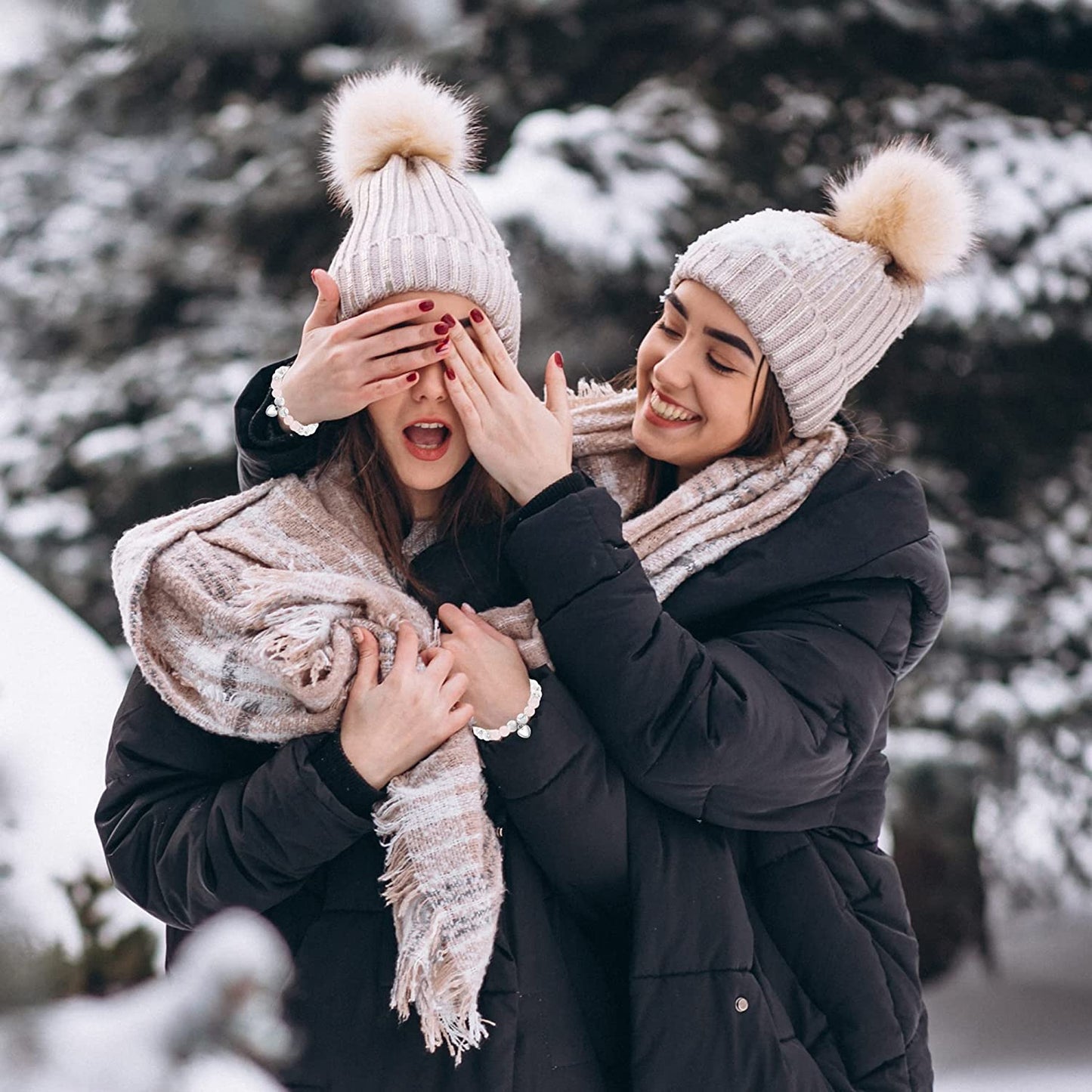 HGDEER Natural Stone Friendship Bracelet, Meaningful Gifts for Women Girls with Gift Message Card Apparel & Accessories > Jewelry > Bracelets HGDEER   