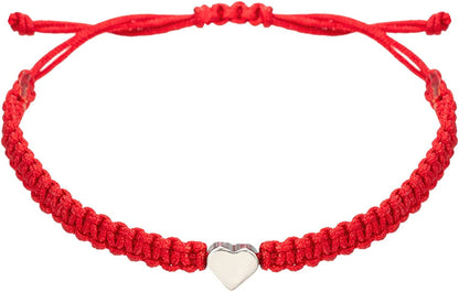 Handmade String Evil Eye Bracelet for Women Men Girls Boys Black Red Thread Adjustable Bracelets Minimalist Jewelry Apparel & Accessories > Jewelry > Bracelets kelistom 09. white-red  