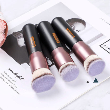 Flat Top Foundation Brush, Premium Kabuki Makeup Brush for Liquid, Blending, Cream, Powder,Blush Buffing Stippling Face Makeup Tools (Black, a (Flat Top)) Health & Beauty > Personal Care > Cosmetics > Cosmetic Tools > Makeup Tools KINGMAS   