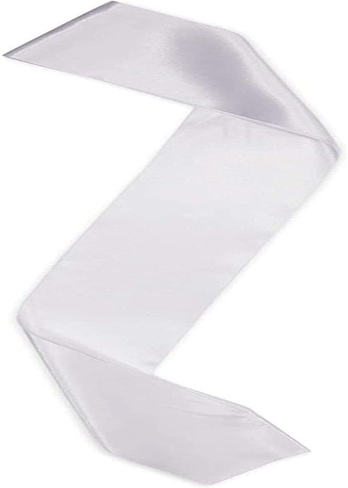 White Satin Sashes for Pageants, Bachelorette Party, Prom (4 X 33 In, 24 Pack) Apparel & Accessories > Clothing Accessories > Sashes Sparkle and Bash   