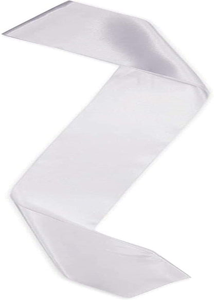 White Satin Sashes for Pageants, Bachelorette Party, Prom (4 X 33 In, 24 Pack) Apparel & Accessories > Clothing Accessories > Sashes Sparkle and Bash   