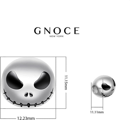 Gnoce"Jack Skull 925 Sterling Silver Skull Beads Charms for Bracelets Necklace Birthday Halloween Jewelry for Women Gift Apparel & Accessories > Jewelry > Bracelets GNOCE   