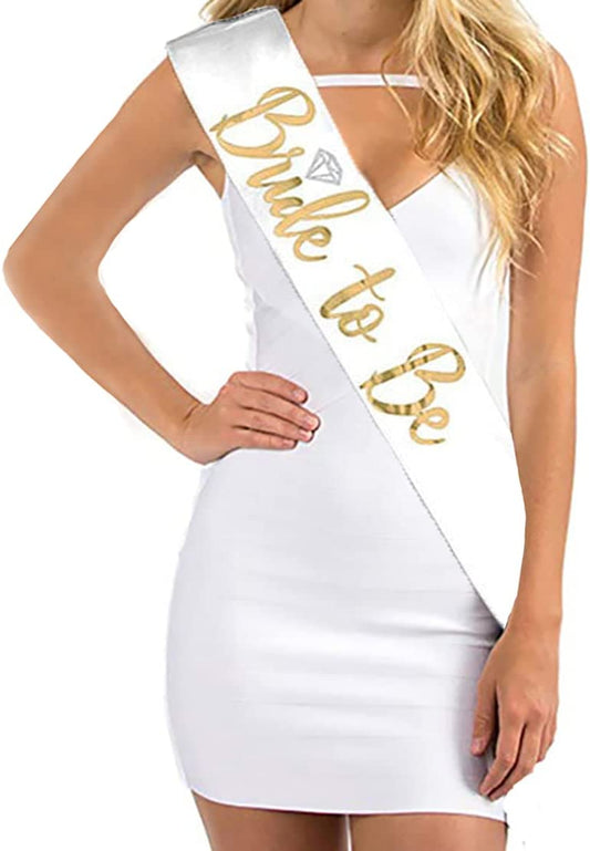 Bride to Be Sash, Bachelorette Party Sash Bachelorette Party Decorations Party Favors Accessories (Gold) Apparel & Accessories > Clothing Accessories > Sashes Delphinus   
