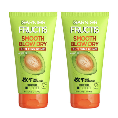 Garnier Hair Care Fructis Style Smooth Blow Dry Anti-Frizz Cream, 2 Count Health & Beauty > Personal Care > Hair Care Garnier Sleek 2 Count (Pack of 1) 