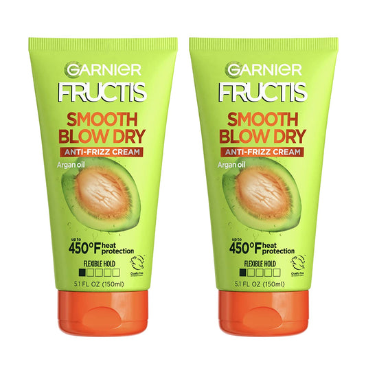 Garnier Hair Care Fructis Style Smooth Blow Dry Anti-Frizz Cream, 2 Count Health & Beauty > Personal Care > Hair Care Garnier Sleek 2 Count (Pack of 1) 