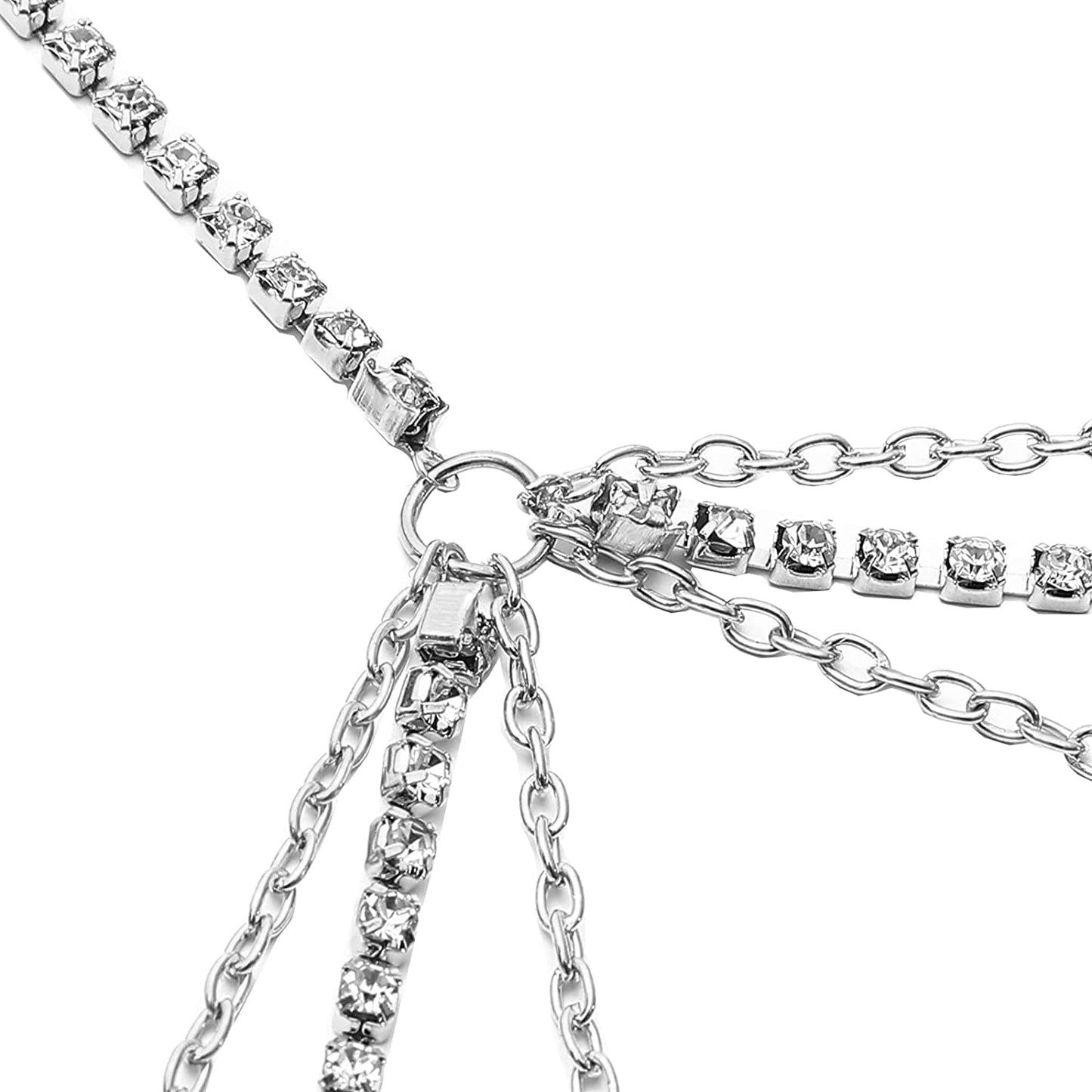 Rhinestone Body Chains Jewelry for Women and Girls Sexy Belly Waist Chain Bikini Beach Accessories Apparel & Accessories > Jewelry > Body Jewelry FNQUFUJ   