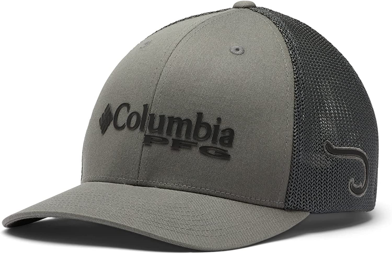 Columbia Women'S PFG Logo Mesh Ball Cap-High Crown Apparel & Accessories > Clothing Accessories > Hats Columbia Titanium, Black, Hook Small-Medium 