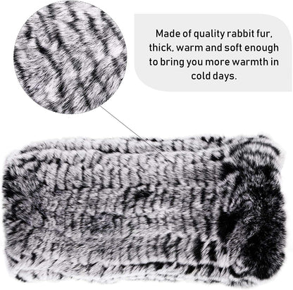 Fingerless Fur Gloves Smooth Faux Rabbit Furry Gloves Winter Warm Knitted Gloves for Women Girls Apparel & Accessories > Clothing Accessories > Gloves & Mittens Geyoga   