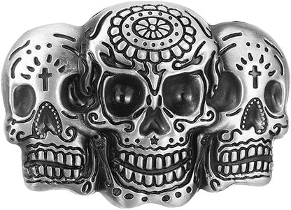 KDG Western Cowboy Gold Belt Buckle for Man Eagle Running Horse Bull Heads Texas Buckle Apparel & Accessories > Clothing Accessories > Belt Buckles KDG Athree Skull Heart  