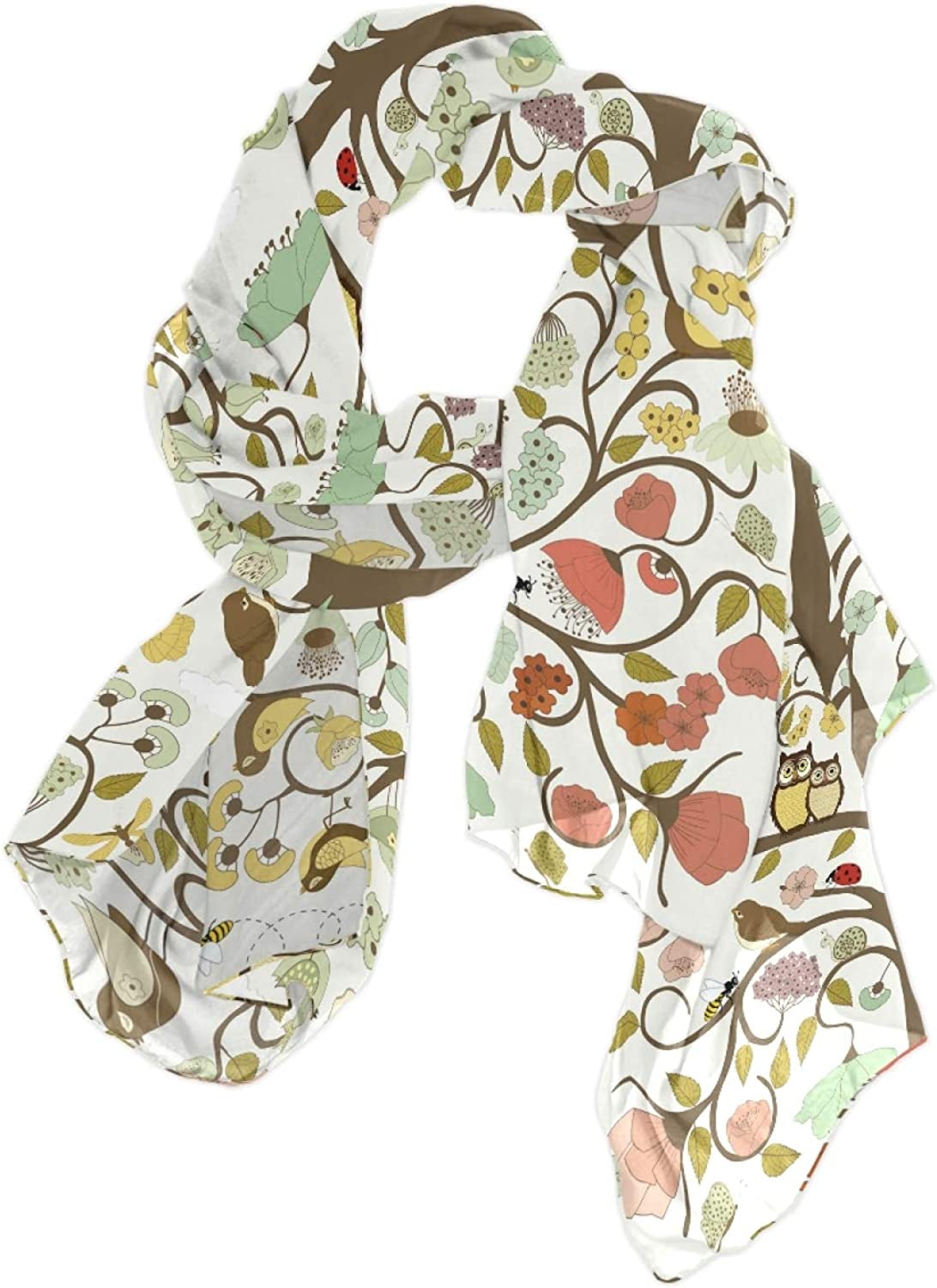 Women Long Silk Scarf, Satin Shawl Chiffon Large Stole Headscarf Sunscreen Wrap Apparel & Accessories > Clothing Accessories > Scarves & Shawls Oyihfvs Multi 19  