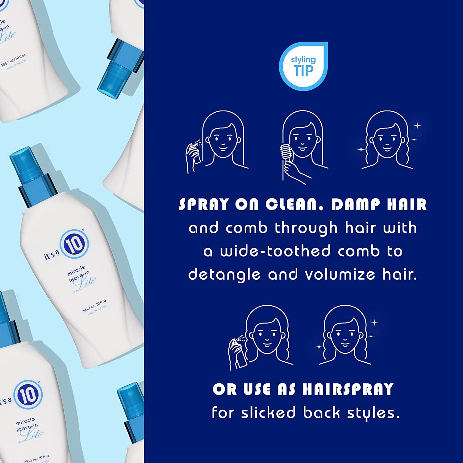 Its a 10 Miracle Leave-In Lite Unisex Hairspray 10 Oz Health & Beauty > Personal Care > Hair Care It's a 10 Haircare   