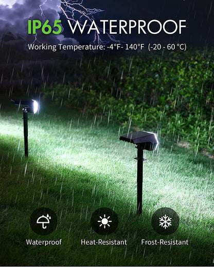 Solar Landscape Spotlights, Whousewe 108 Leds Solar Spot Lights Outdoor with 4 Bright Modes [ 7-Sided Lights ], Wall & Ground Mounted, IP65 Waterproof, Cold White, 2 Pack Apparel & Accessories > Jewelry > Body Jewelry Whousewe   