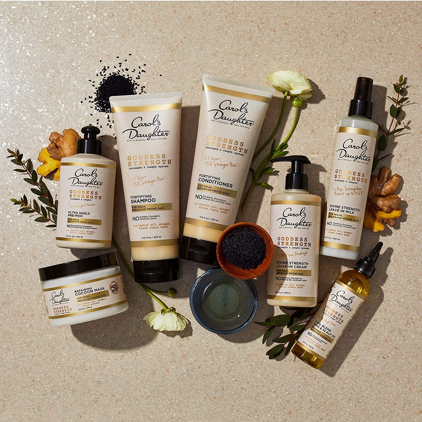 Carol’S Daughter Goddess Strength Sulfate Free Shampoo with Castor Oil for Curly, Wavy, Natural Hair, Anti-Breakage and Anti-Frizz Hair Product, Add Moisture to Dry, Damaged Hair, 11 Fl Oz Health & Beauty > Personal Care > Hair Care Carol's Daughter   