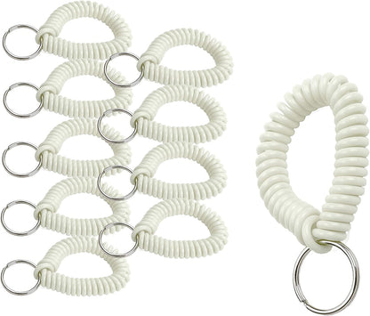 Lucky Line 2” Diameter Spiral Wrist Coil with Steel Key Ring, Flexible Wrist Band Key Chain Bracelet, Stretches to 12”, Purple 1 PK (410651) Apparel & Accessories > Jewelry > Bracelets Lucky Line White Pack of 10 