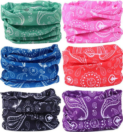 VANCROWN Neck Gaiter Headband Headwear Head Wrap Face Mask Magic Scarf Bandana for Men and Women Apparel & Accessories > Clothing Accessories > Headwear VANCROWN 6pcs.paisley  