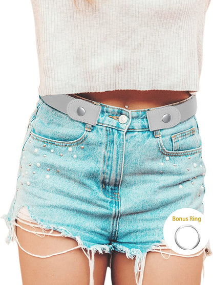 Udekit No Buckle Elastic Stretch Belts Buckle Free Waist Belt for Jeans Pants Apparel & Accessories > Clothing Accessories > Belts Udekit White Large : fits waist from 36'' to 48'' 
