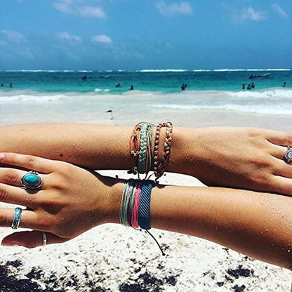 Pura Vida Jewelry Bracelets Solid Bracelet - 100% Waterproof and Handmade W/Coated Charm, Adjustable Band Apparel & Accessories > Jewelry > Bracelets Pura Vida   