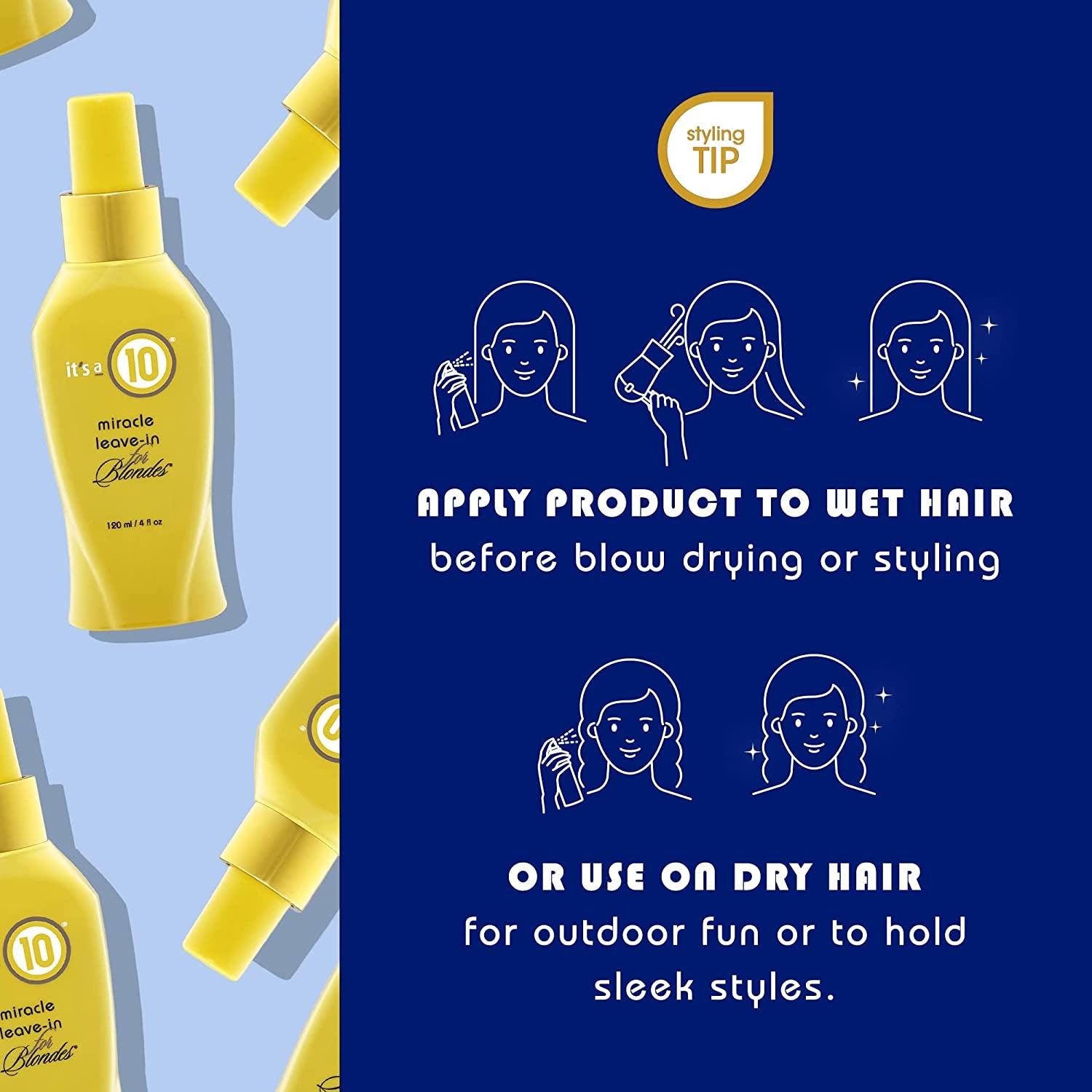 It'S a 10 Haircare Miracle Leave-In for Blondes, 4 Fl. Oz. Health & Beauty > Personal Care > Hair Care It's a 10   
