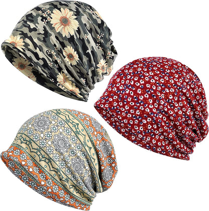 Kayier Women'S Baggy Casual Chemo Beanie Cap Apparel & Accessories > Clothing Accessories > Headwear Kayier 3 Pack  