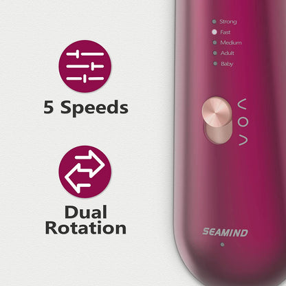 Professional Manicure Pedicure Set, Cordless Electric Nail File Kit, Rechargeable Nail Grinder for Thick Nails, 5 Speeds Hand Foot Nail Care Trimmer Buffer Tools Health & Beauty > Personal Care > Foot Care SEAMIND   