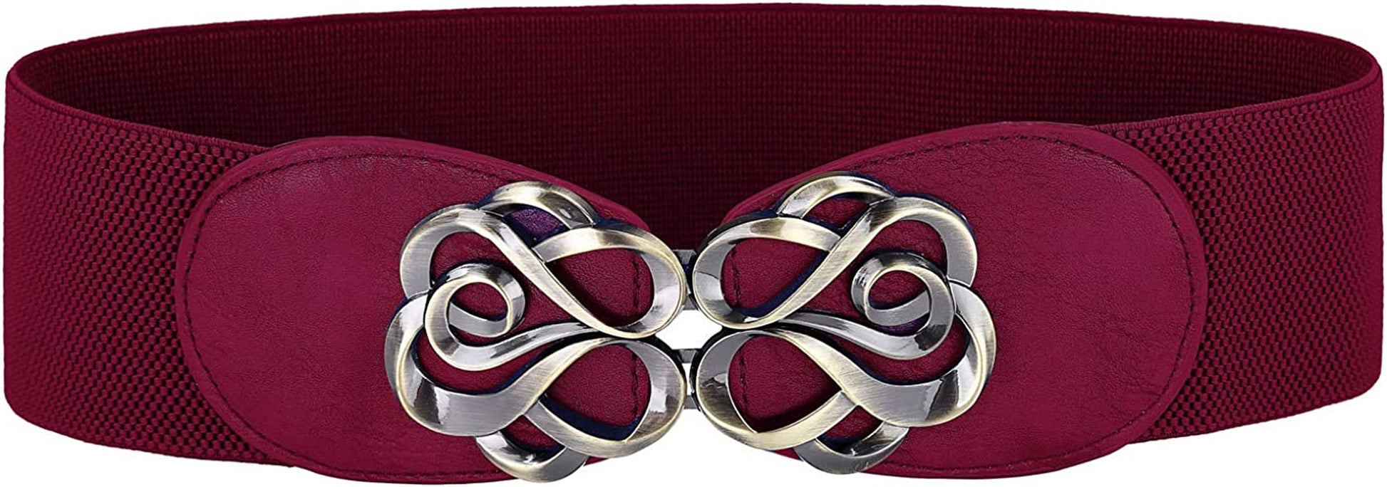 Women Stretchy Vintage Dress Belt Elastic Waist Cinch Belt CL413 Apparel & Accessories > Clothing Accessories > Belts GRACE KARIN Wine Red Small 