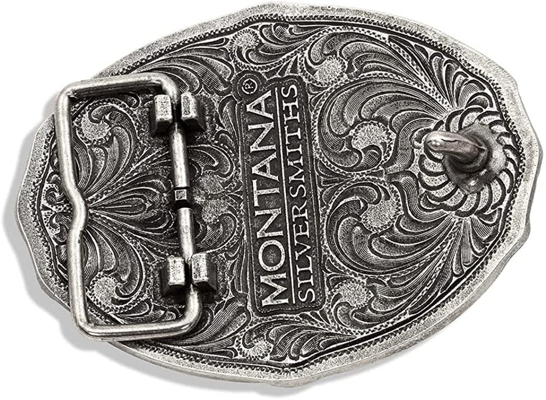 Montana Silversmiths Christian Faith Series Attitude Western Belt Buckle (Center of Faith Cross - Two-Tone) Apparel & Accessories > Clothing Accessories > Belt Buckles Montana Silversmiths   