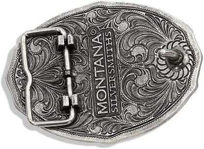 Montana Silversmiths Christian Faith Series Attitude Western Belt Buckle (Center of Faith Cross - Two-Tone) Apparel & Accessories > Clothing Accessories > Belt Buckles Montana Silversmiths   