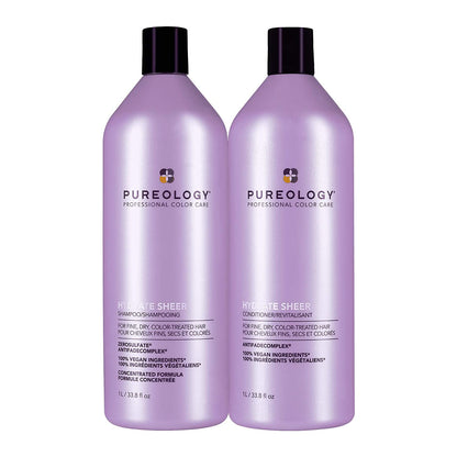 Pureology Hydrate Sheer Nourishing Shampoo Health & Beauty > Personal Care > Hair Care Pureology 33.8 Fl Oz (Pack of 2)  