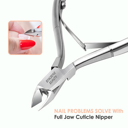 Professional Cuticle Cutter & Pusher Trimmer Manicure Tools with Double Spring– Perfect Nail Care Tool for Manicure & Pedicure Beauty at Home/Spa/Saloon (Silver) Health & Beauty > Personal Care > Cosmetics > Cosmetic Tools > Nail Tools BOXGROVE BEAUTY   