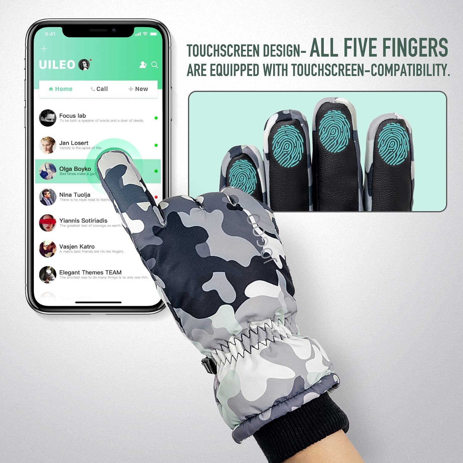 Jogoo Winter Snow Gloves for Men Women,Outdoor Ski Gloves Waterproof&Windproof Touchscreen Cold Weather Gloves Apparel & Accessories > Clothing Accessories > Gloves & Mittens Jogoo   