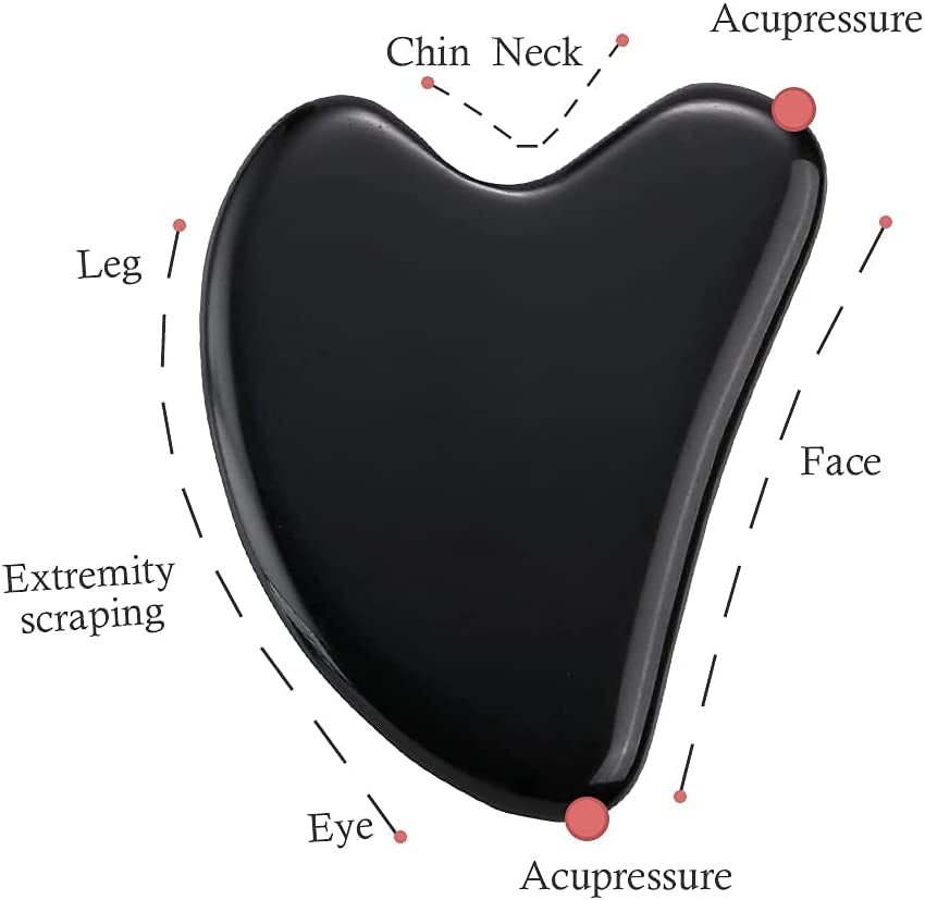 Aventurine Gua Sha Scraping Massage Tools, Rose Quartz Facial Beauty Tools for SPA Acupuncture Therapy Trigger Point Treatment(Black Single-Gua Sha Board) Health & Beauty > Personal Care > Cosmetics > Cosmetic Tools > Skin Care Tools Bbymie   