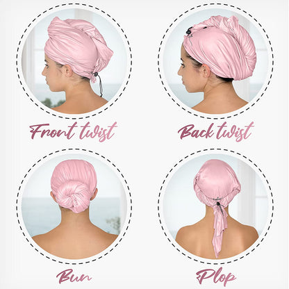Microfiber Hair Drying Towel Wrap for Curly and Wavy Hair - Large Smooth and Silky Curly Hair Product for Women Girls and Kids - Quick Drying - Works for Hair Extensions - Pink - the Perfect Haircare Health & Beauty > Personal Care > Hair Care The Perfect Haircare   