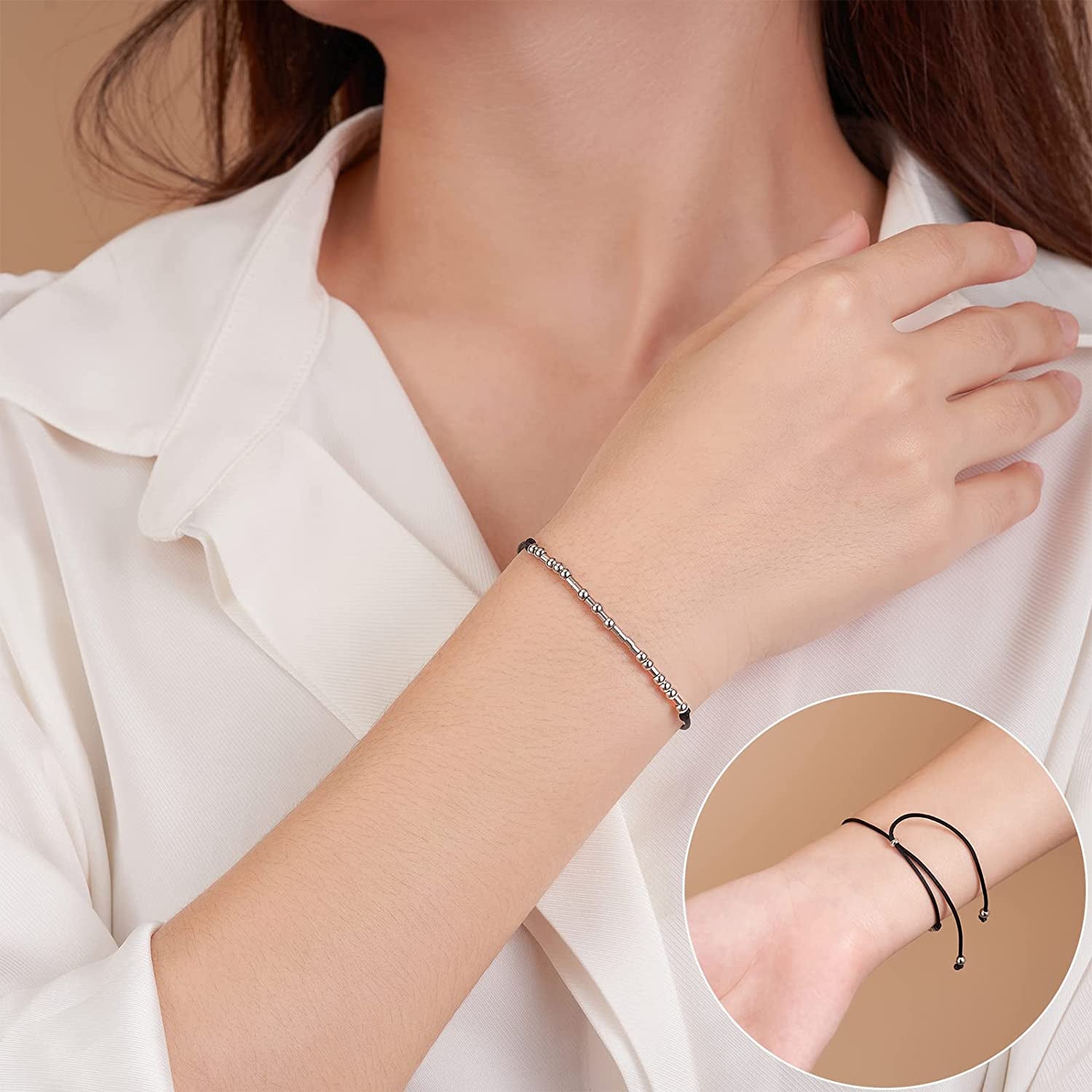 Tarsus Fuck off Morse Code Bracelets Dainty Jewelry Gifts for Women Men Best Friend Apparel & Accessories > Jewelry > Bracelets R&H Jewelry   