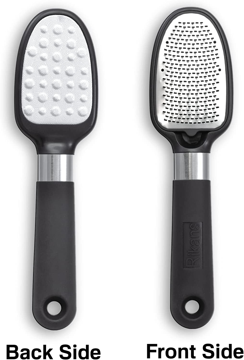 Rikans Foot File Foot Rasp Callus Remover Dead Skin Remover Double Sided Foot Scrubber Foot Care Pedicure Tool to Remove Hard Skin Can Be Used Wet or Dry Skin Surgical Grade Stainless Steel File Health & Beauty > Personal Care > Foot Care Rikans   