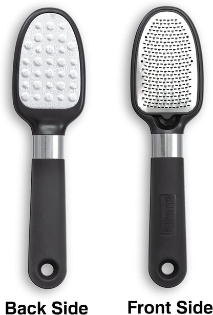 Rikans Foot File Foot Rasp Callus Remover Dead Skin Remover Double Sided Foot Scrubber Foot Care Pedicure Tool to Remove Hard Skin Can Be Used Wet or Dry Skin Surgical Grade Stainless Steel File Health & Beauty > Personal Care > Foot Care Rikans   