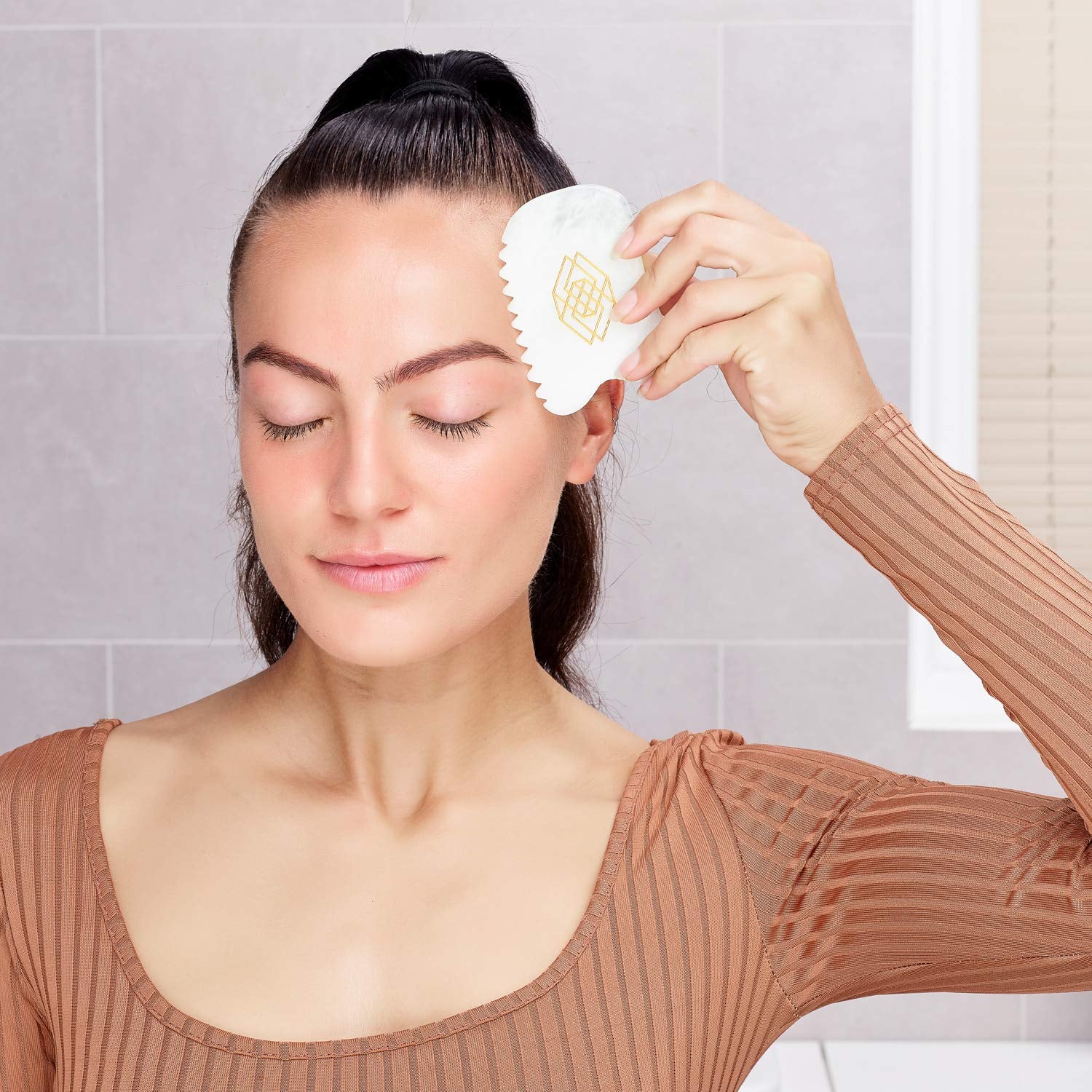ILLUMINA BEAUTY Gua Sha Facial Tool, Unique 4-Edge Guasha Tool for Face, Jade Gua Sha Stone, Lymphatic Drainage Face Sculpting Tool Health & Beauty > Personal Care > Cosmetics > Cosmetic Tools > Skin Care Tools Illumina Beauty   