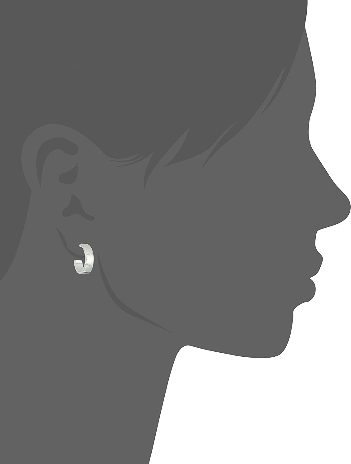Chaps Women'S Silvertone C Hoop Post Hoop Earrings Apparel & Accessories > Jewelry > Earrings Chaps Jewelry   