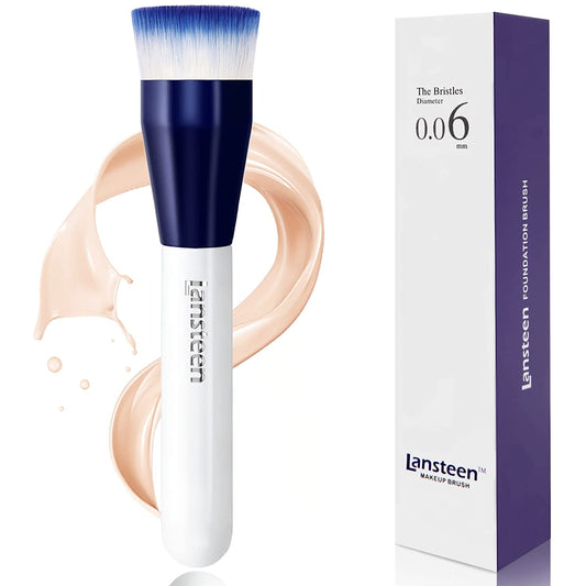 Lansteen Flat Top Foundation Brush-Premium Kabuki Foundation Brush for Liquid Makeup, Cream, Mineral Powder,Blending Buffing Face Make up Tools Health & Beauty > Personal Care > Cosmetics > Cosmetic Tools > Makeup Tools Lansteen   