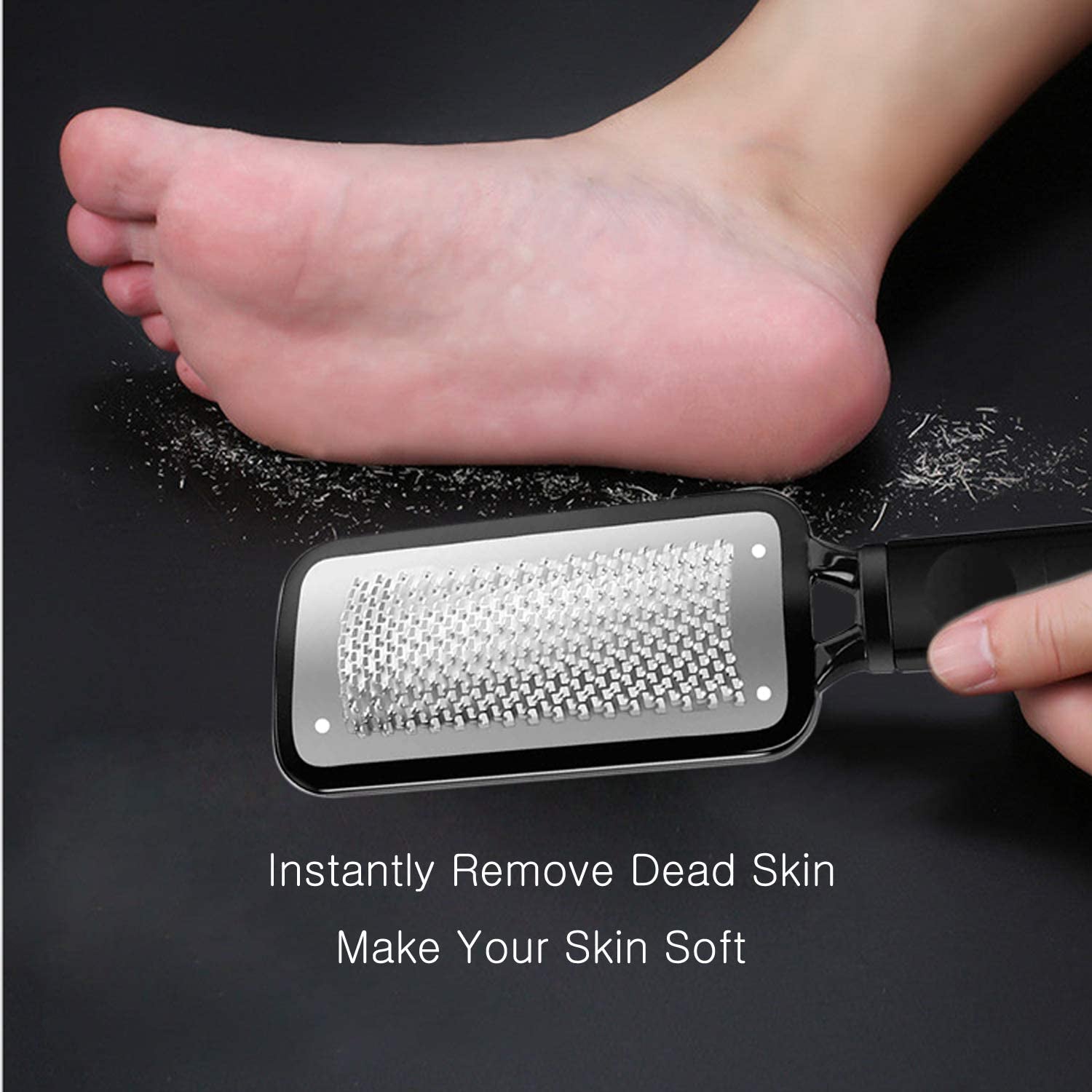 Foot File Colossal Foot Rasp and Callus Remover, Professional Foot Care Pedicure Metal Surface Tool to Remove Hard Skin, Can Be Used on Both Wet and Dry Feet, Surgical Grade Stainless Steel File Health & Beauty > Personal Care > Foot Care LUDOUPIER   