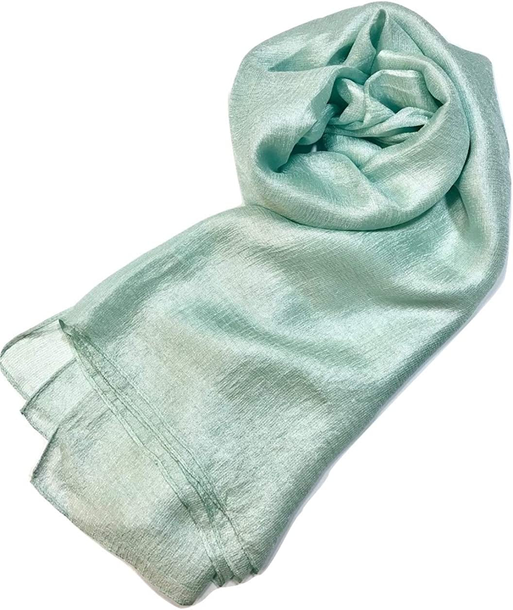 Shanlin Solid Color Silk Feel Long Scarves Apparel & Accessories > Clothing Accessories > Scarves & Shawls Shanlin Mint Green  