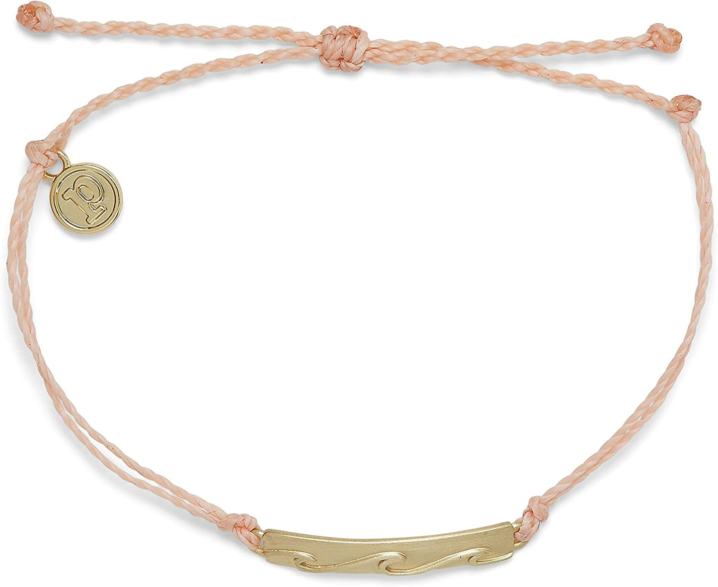 Pura Vida Gold or Silver Bar into the Waves Waterproof Adjustable Bracelet Apparel & Accessories > Jewelry > Bracelets Pura Vida Gold / Blush  