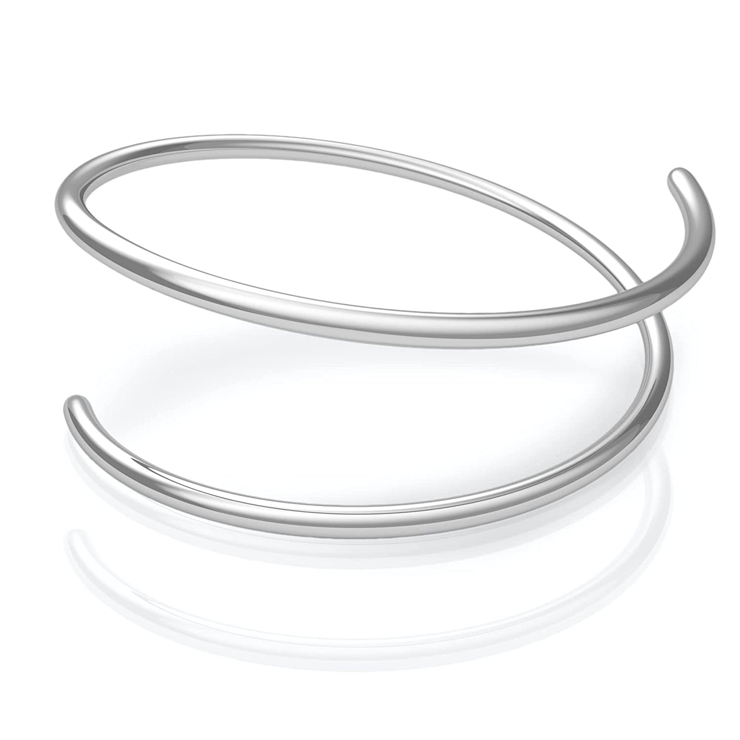Double Tragus Hoop Ring One Piercing - Gold Filled Tragus Spiral Hoop - 20 Gauge Cartilage Loop Twist - Body Jewelry Rings for Women Men Apparel & Accessories > Jewelry > Body Jewelry Peachy Women Silver  