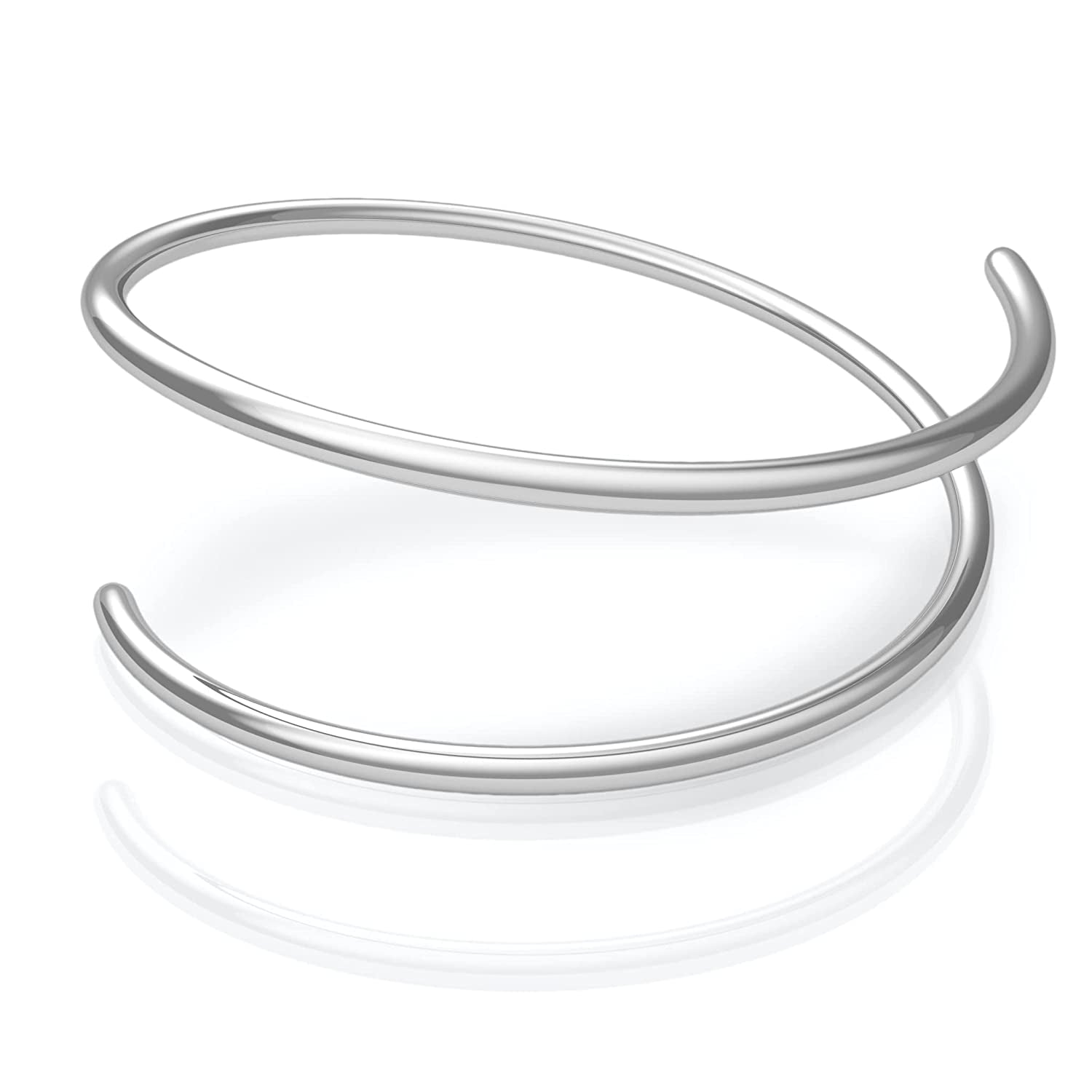 Double Tragus Hoop Ring One Piercing - Gold Filled Tragus Spiral Hoop - 20 Gauge Cartilage Loop Twist - Body Jewelry Rings for Women Men Apparel & Accessories > Jewelry > Body Jewelry Peachy Women Silver  